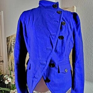 Used: Bebe Coat Color Blue..Size S